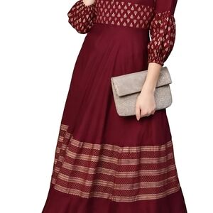 Elegant Burgundy Dress